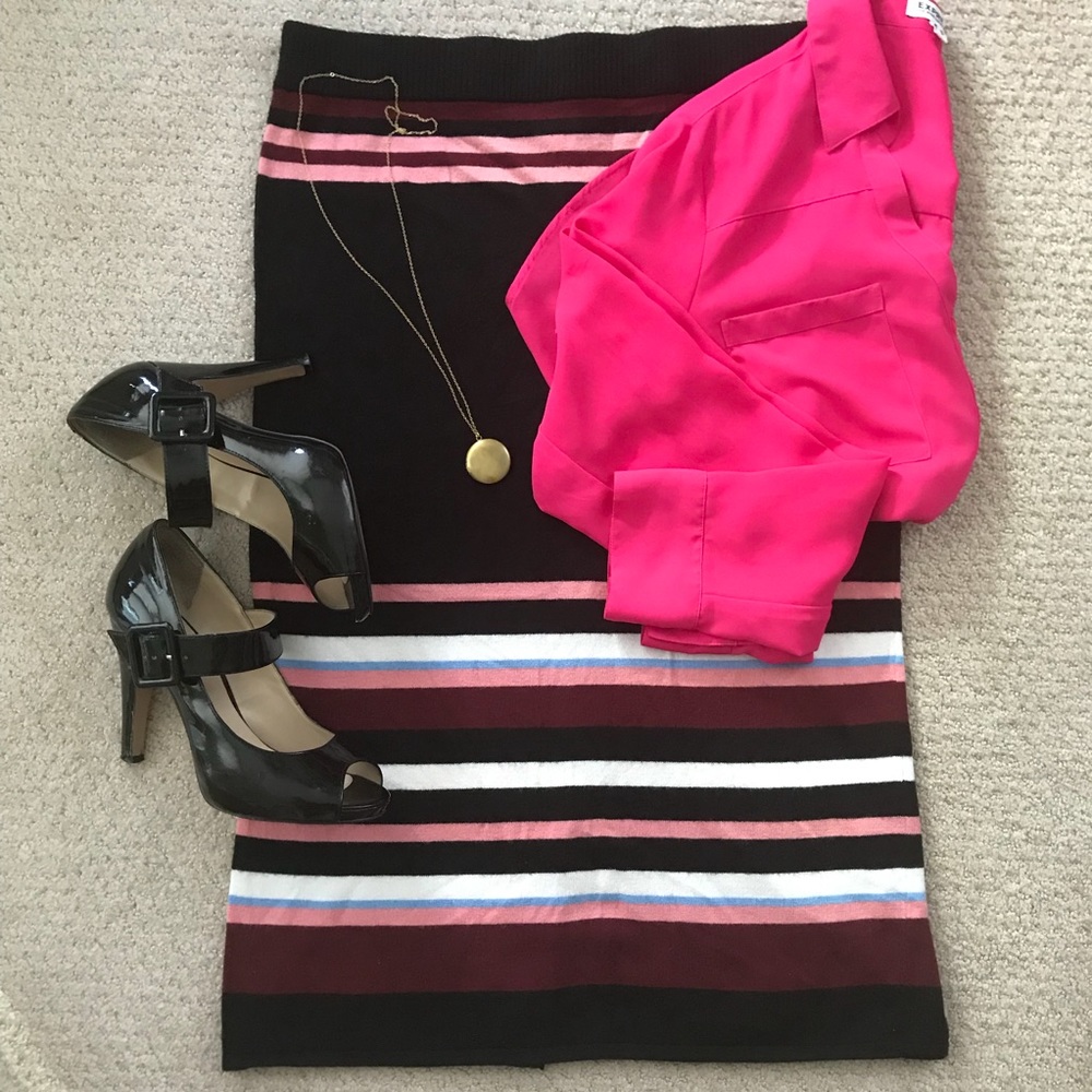 Eva Mendes Sweater Pencil Skirt